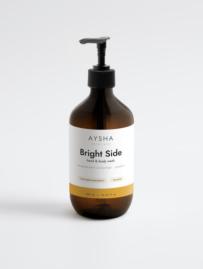 Bright Side Hand & Body Wash von Aysha Skincare, 490 ml Flasche mit Pumpspender