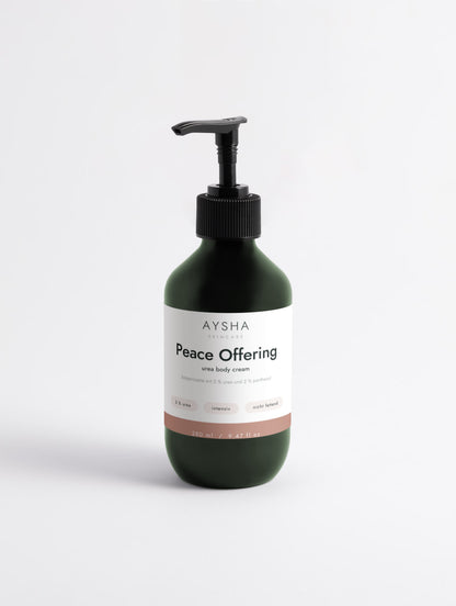 Peace Offering Urea Body Cream von Aysha Skincare, 280 ml Flasche mit Pumpspender