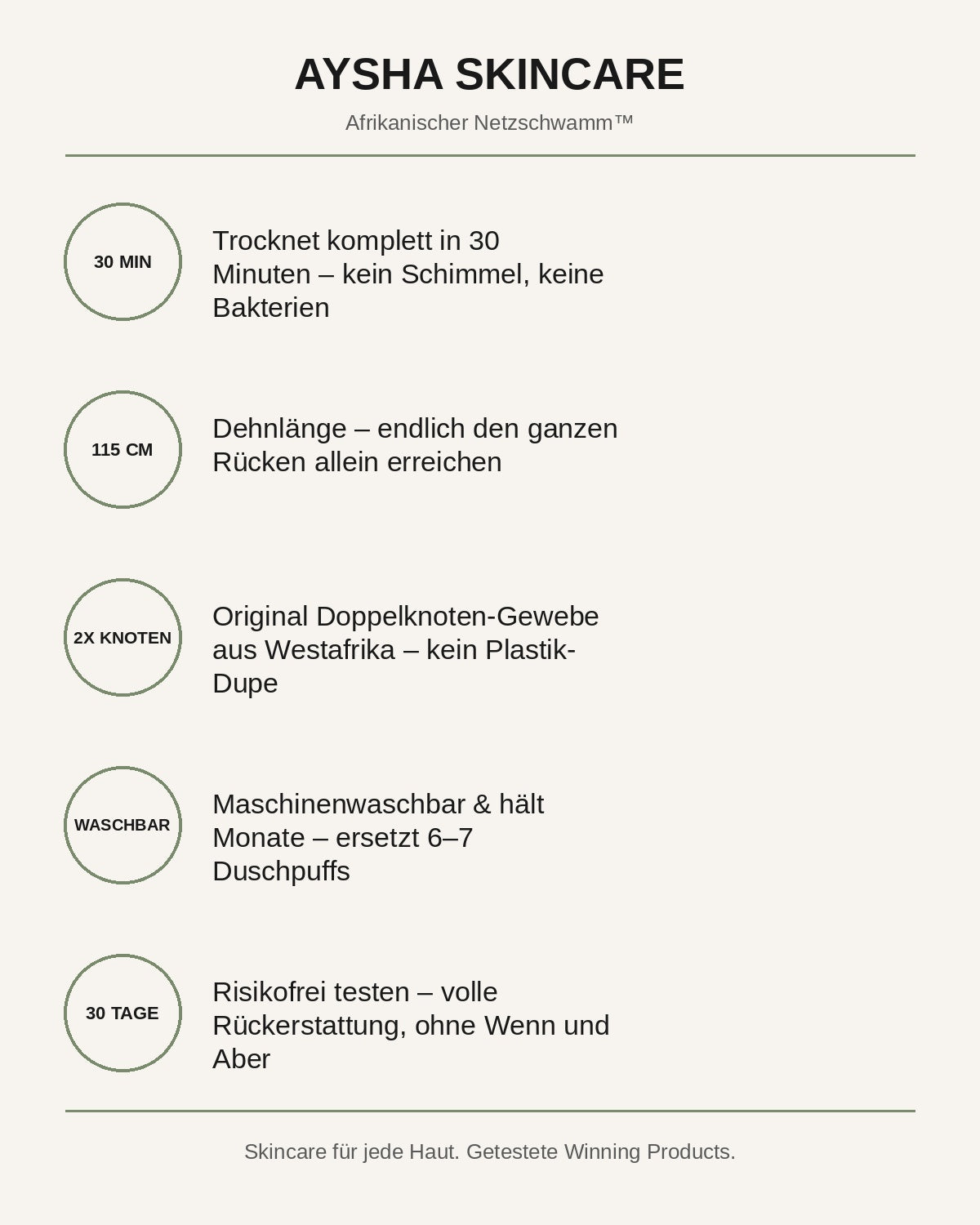 Aysha Skincare Afrikanischer Netzschwamm – Vorteile auf einen Blick