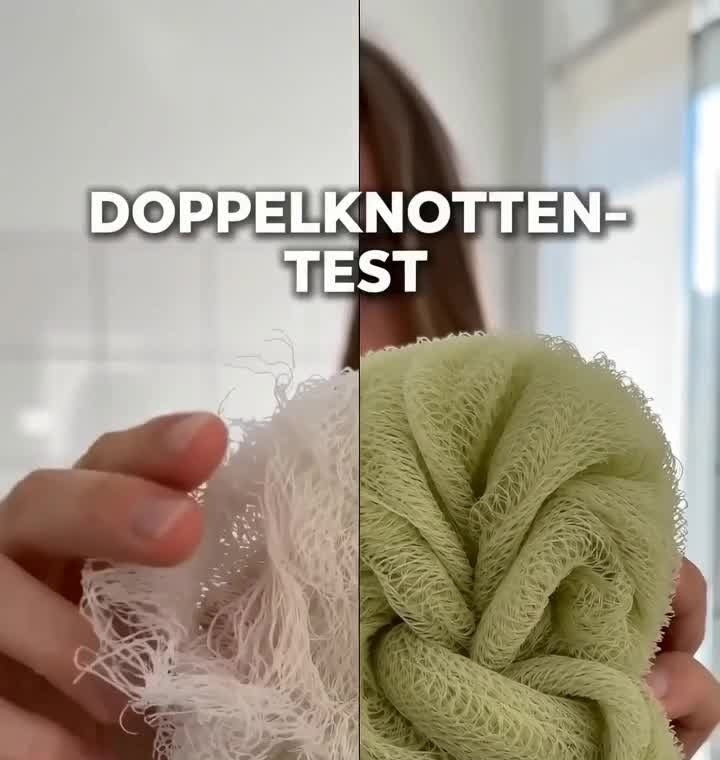 Doppelknoten-Gewebe Nahaufnahme – Original Netzschwamm