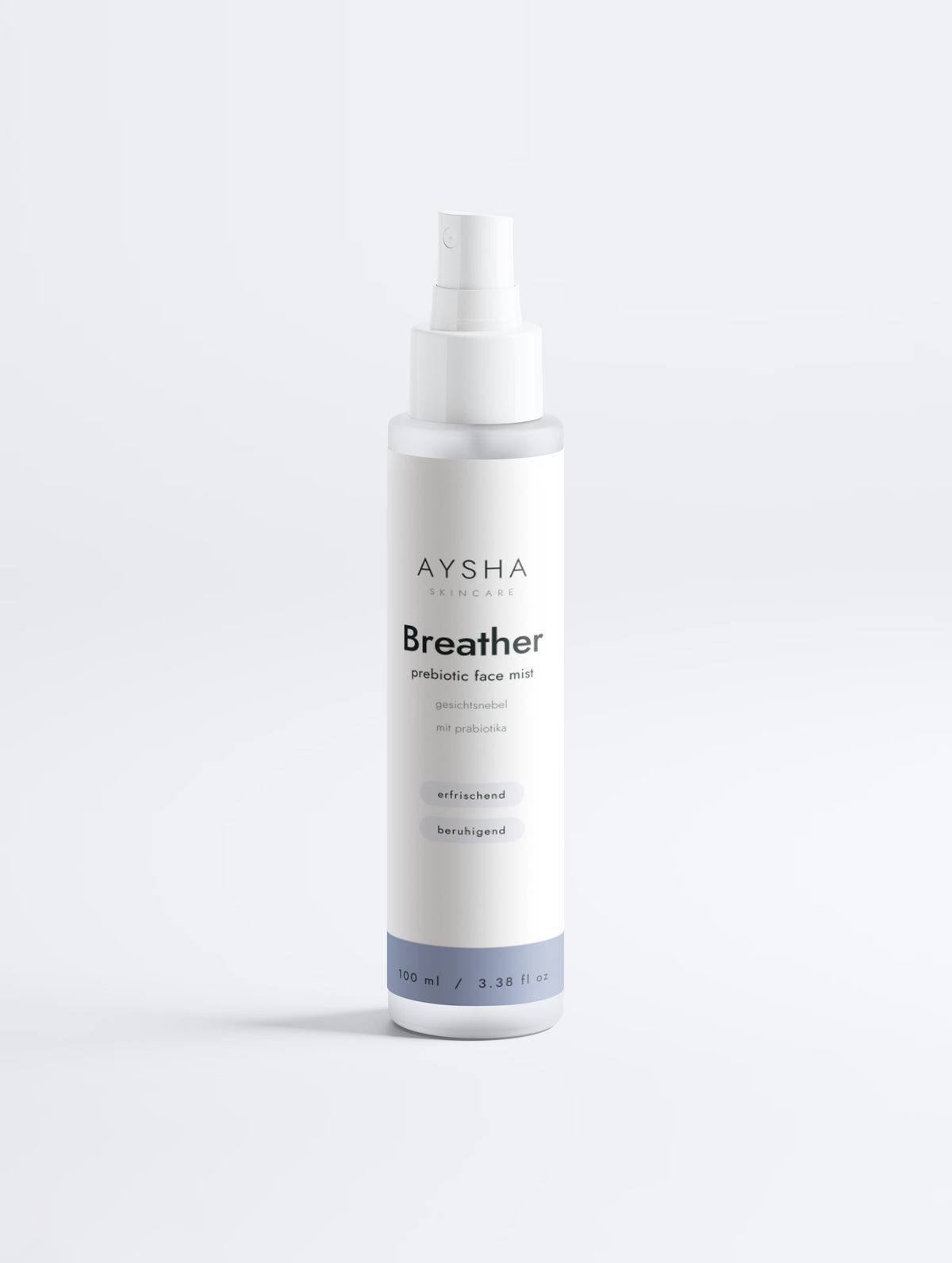 Breather Gesichtsnebel mit Präbiotika von Aysha Skincare, 100 ml Sprühflasche
